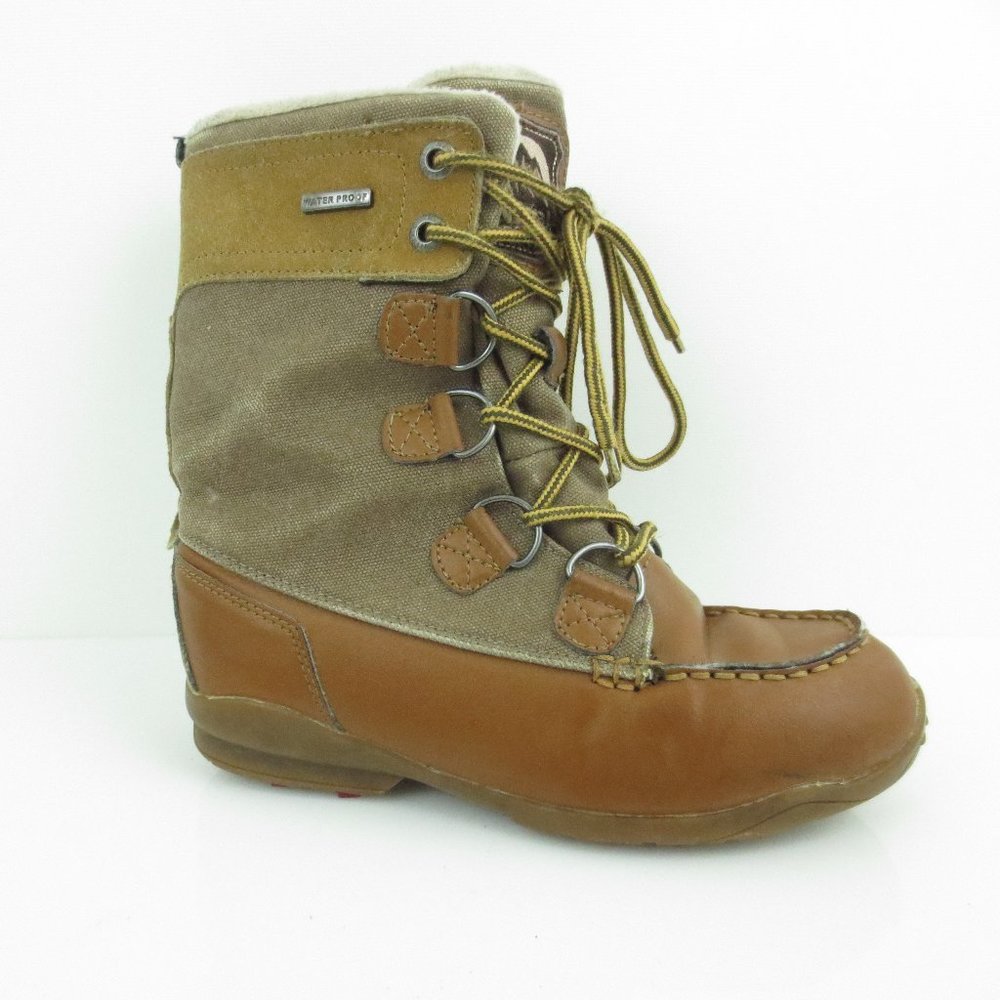 NIVAL VERONO Winter Boots Thinsulate Leather Brown Women's